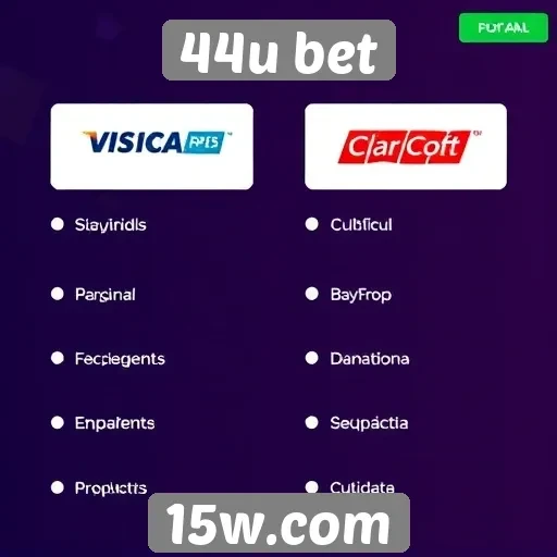 Métodos de pagamento disponíveis no 44u bet